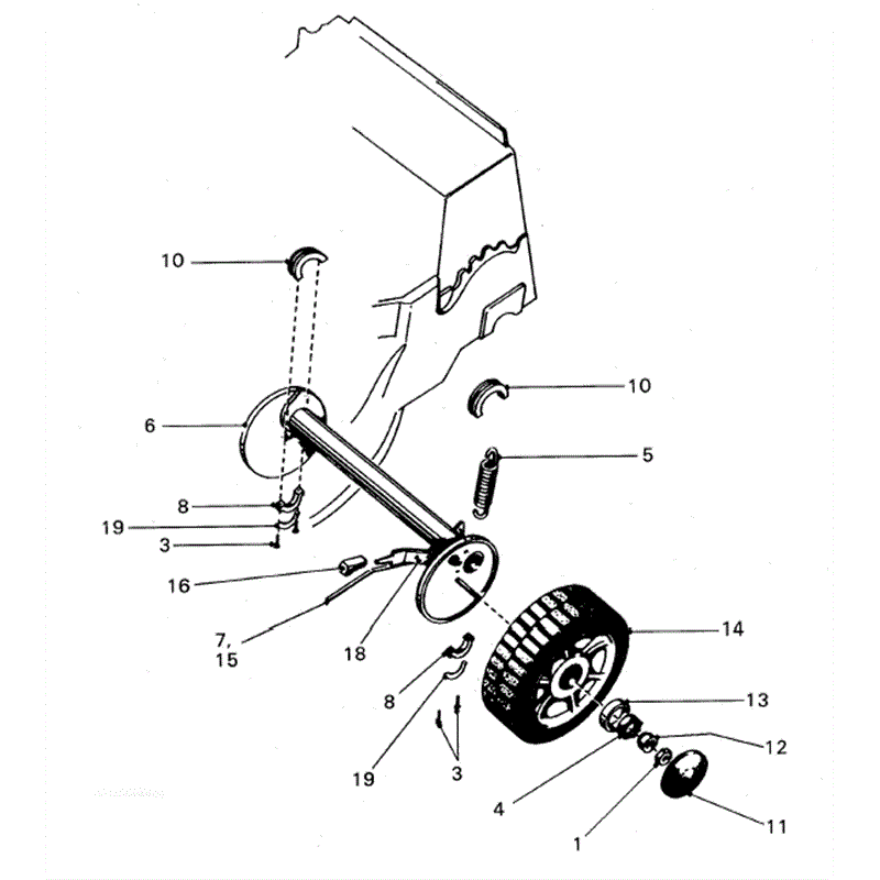 Hayter Hunter 46 (320001001-320007036) Parts Diagram, Rear Axle Assembly
