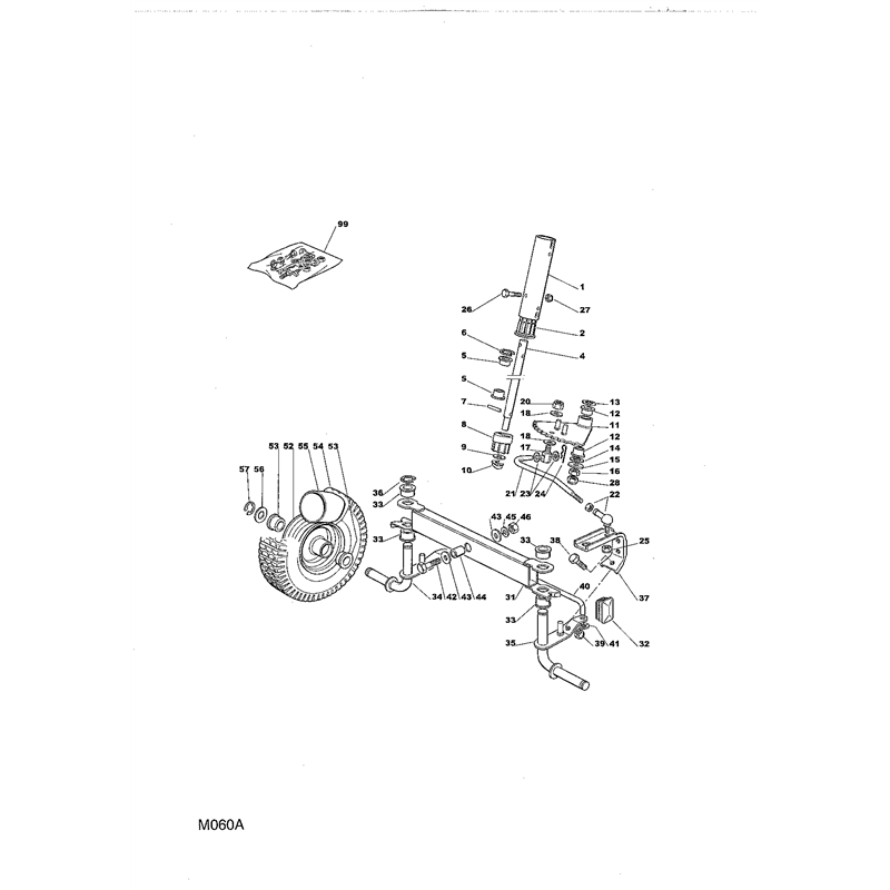 Mountfield 625M Ride-on (13-2659-13 [2003]) Parts Diagram, Steering