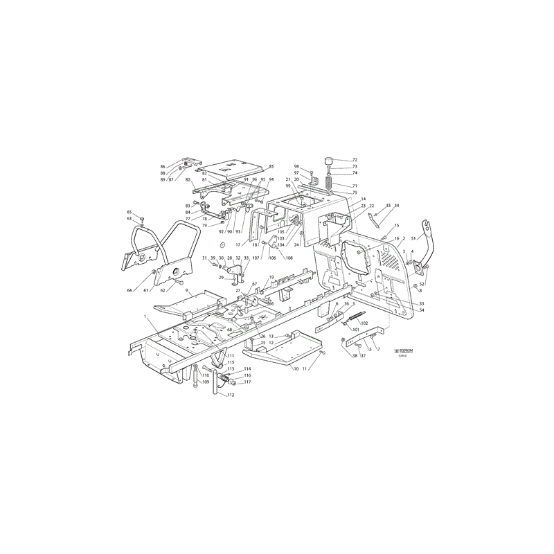 Castel / Twincut / Lawnking TCB122 (TCB 122 Lawn Tractor) Parts Diagram, Page 1