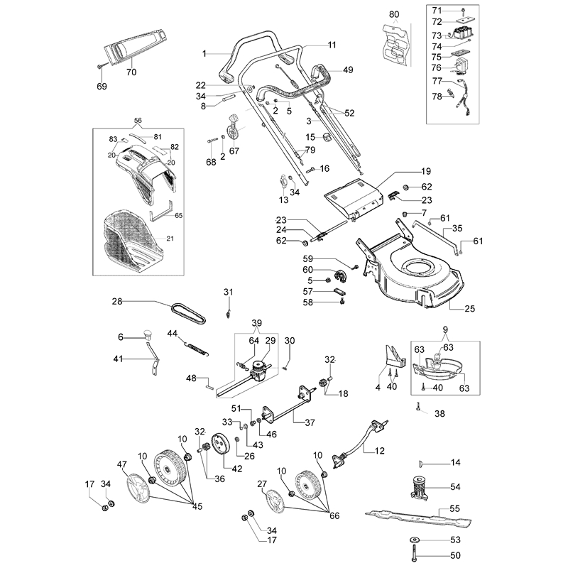 Oleo-Mac G 48 TBXE COMFORT PLUS (G 48 TBXE COMFORT PLUS) Parts Diagram, Illustrated parts list
