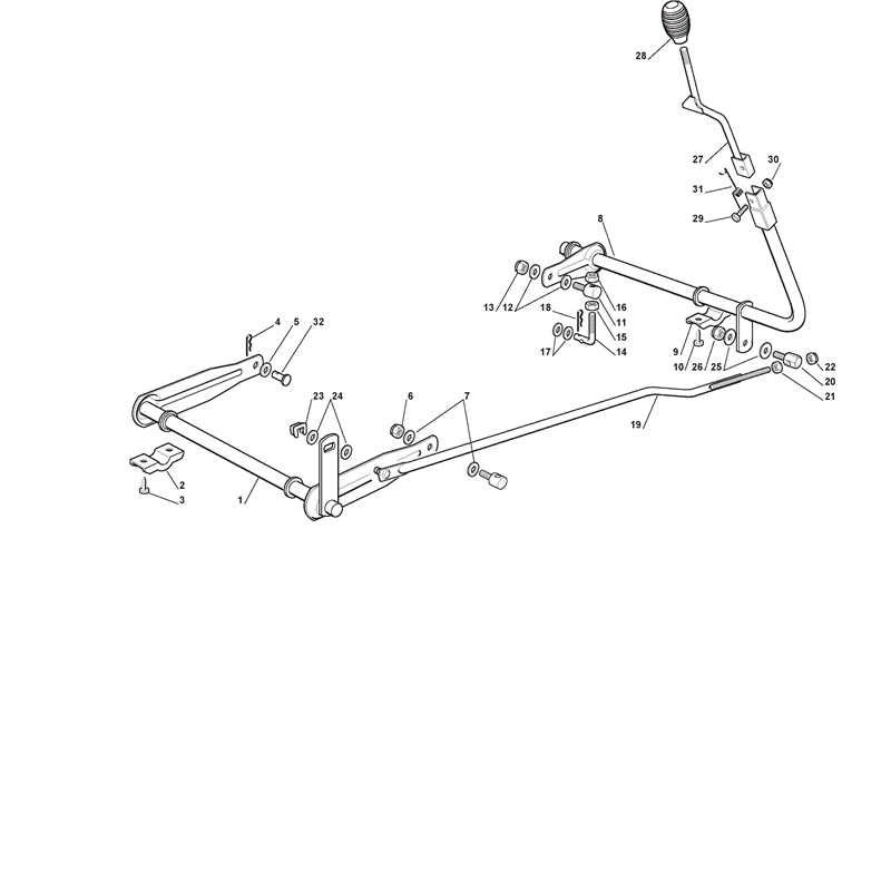 Mountfield 1228H Ride-on (2T1824483-UM9 [2009]) Parts Diagram, Cutting Plate Lifting