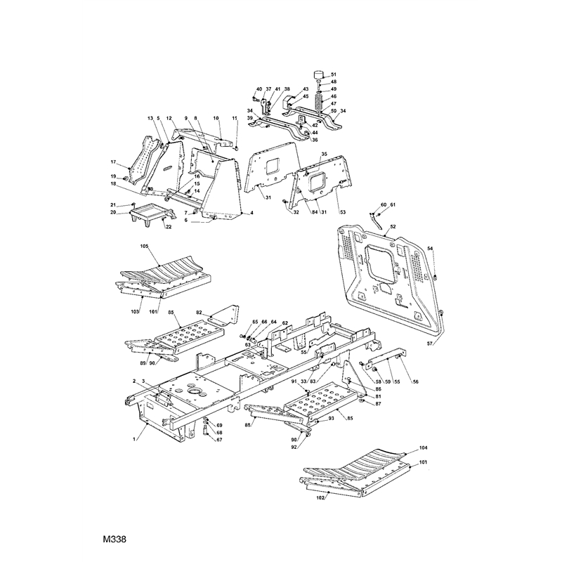 Mountfield 1435E Lawn Tractor (13-2688-12 [2007]) Parts Diagram, Chassis