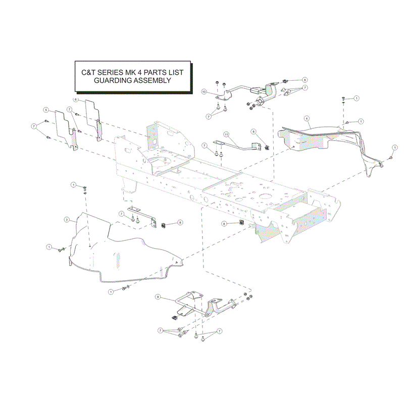 Countax C Series Kawasaki Lawn Tractor  2013 - 2015 (2013 - 2015) Parts Diagram, GUARDING ASSY