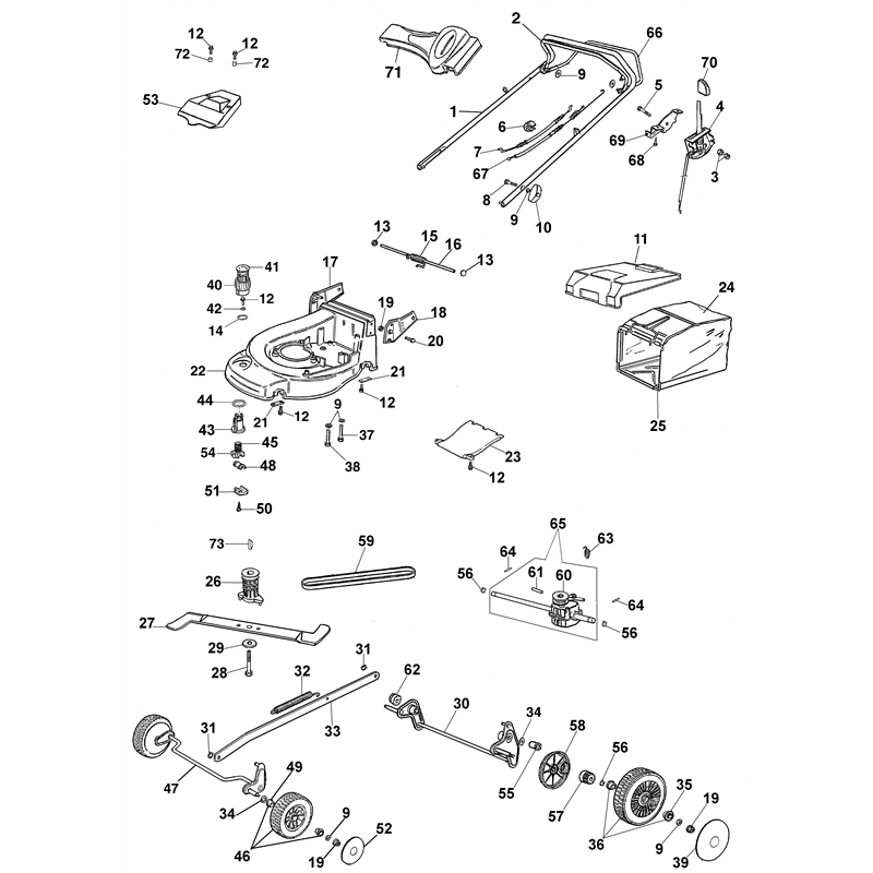 Oleo-Mac MAX 48 TBQ (MAX 48 TBQ) Parts Diagram, Complete illustrated parts list