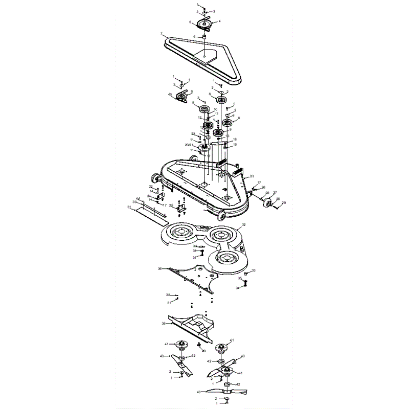 Westwood 50" Combi Deck (Diesel) (COMBI 50" DECK) Parts Diagram, Page 1