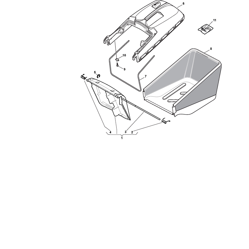ATCO (New From 2012) LINER 16SH Petrol Roller Mower (299439037/AT5) (2015) Parts Diagram, Grass-Catcher
