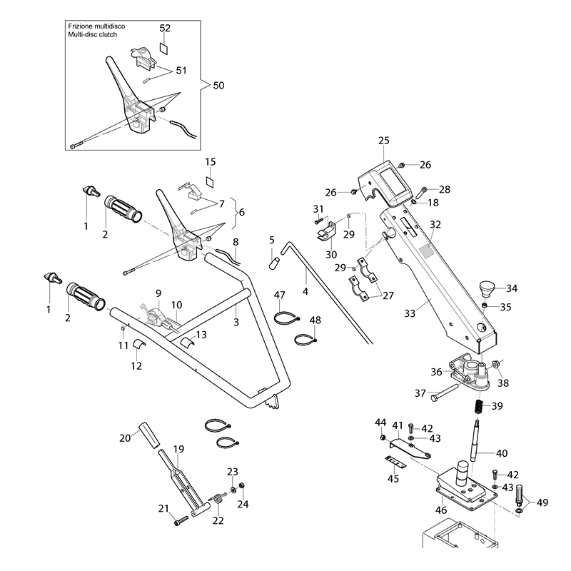 Bertolini 215 (2019) (K800 H) (215 (2019) (K800 H)) Parts Diagram, Handlebar and controls