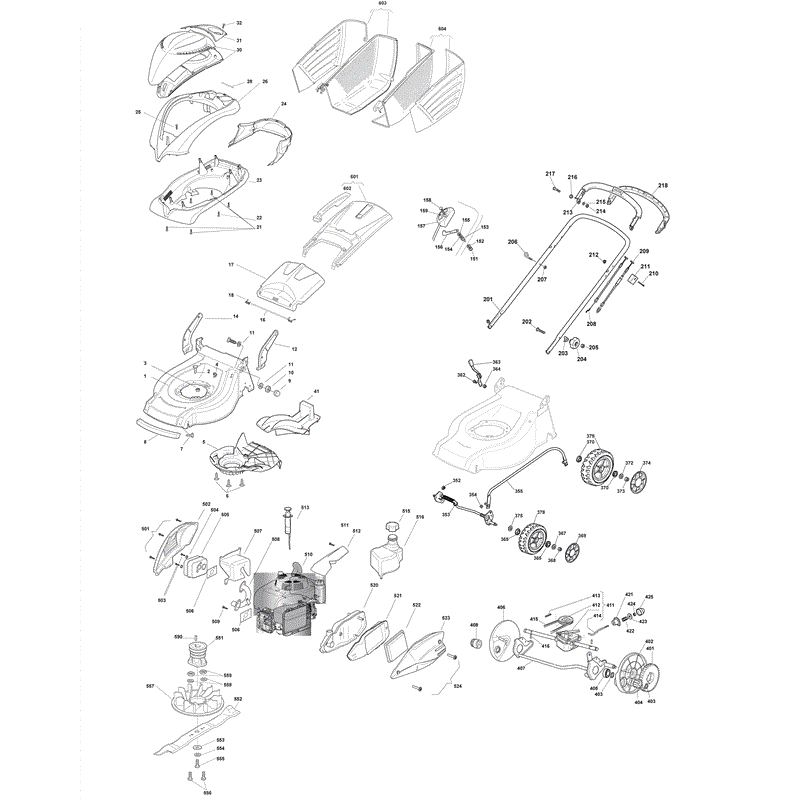 Mountfield 5310PD-SILENT   Petrol Rotary Mower (2008) Parts Diagram, Page 1