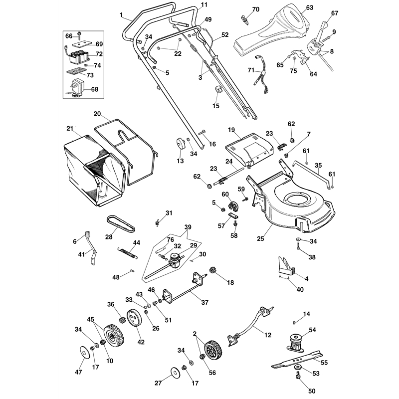 Oleo-Mac G 48 TBXE (G 48 TBXE) Parts Diagram, Illustrated parts list (Until May 2005)