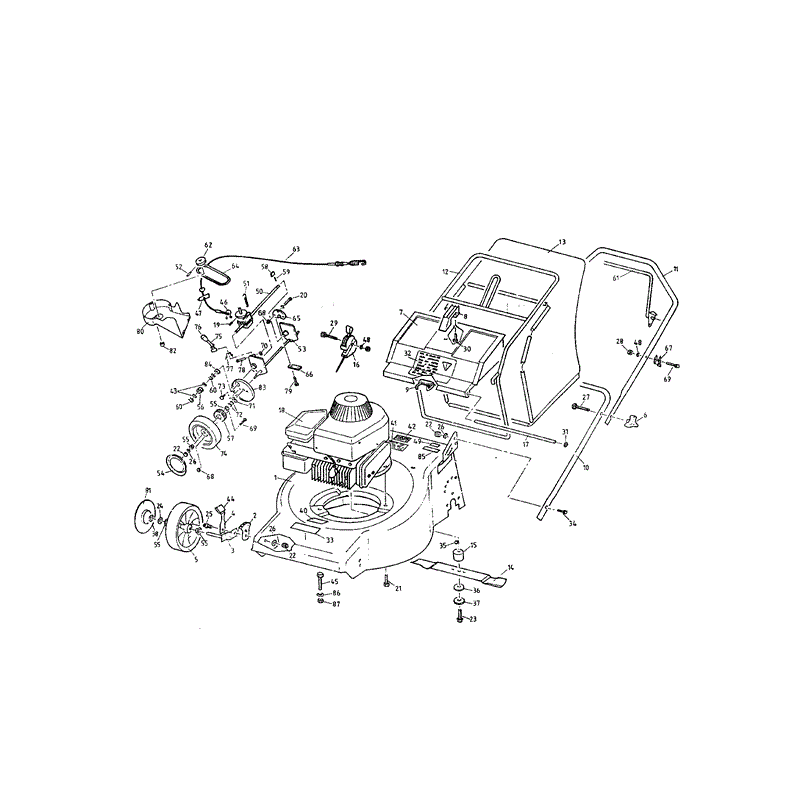 Mountfield MP85303 (01-1993) Parts Diagram, Page 1