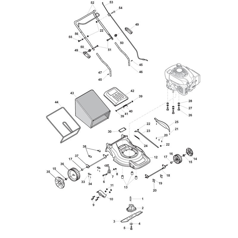 ATCO (New From 2012) QUATTRO 15  (2014) (2014) Parts Diagram, Walkbehind