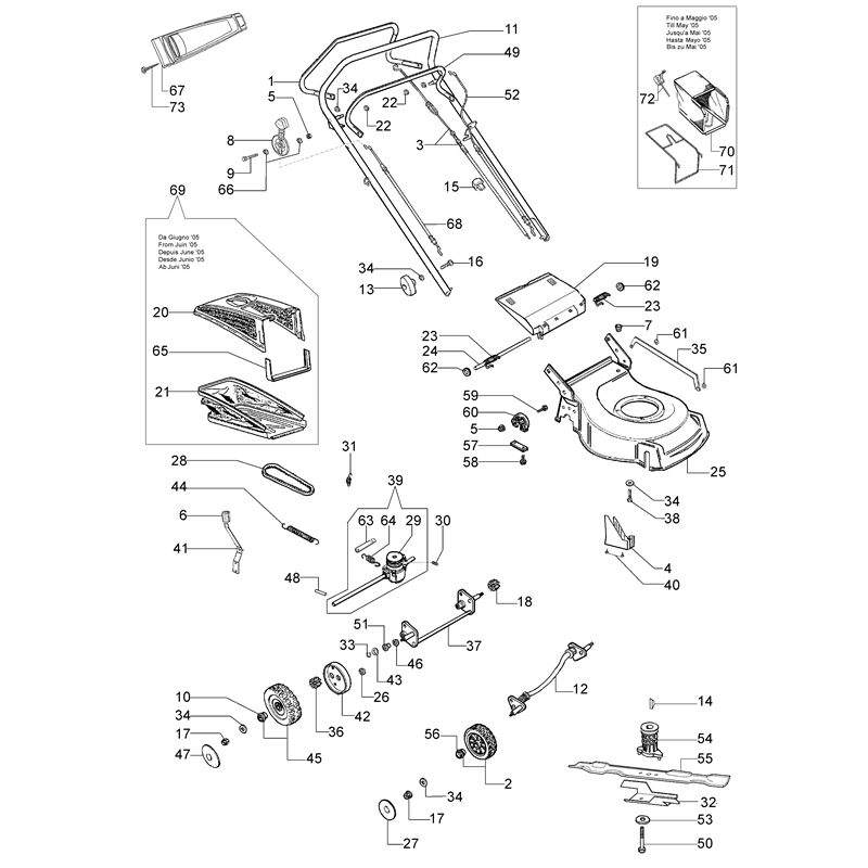 Oleo-Mac G 48 TAS (G 48 TAS) Parts Diagram, Complete illustrated parts list
