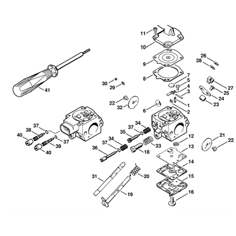 Stihl BR 380 Backpack Blower (BR 380) Parts Diagram, Carburetor HD-28A