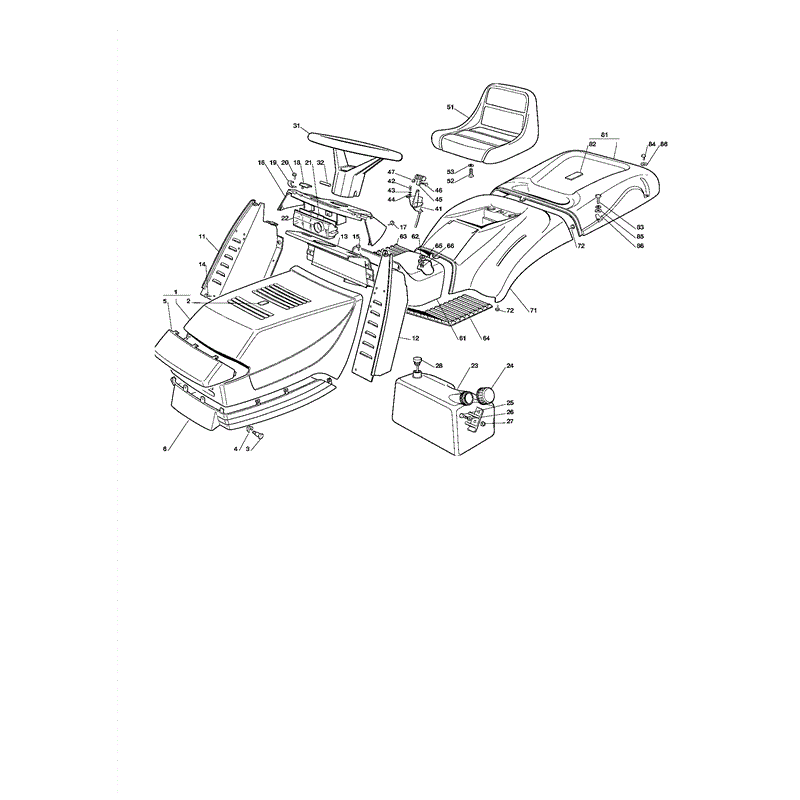 Mountfield 1440H Lawn Tractor (01-2001) Parts Diagram, Page 2