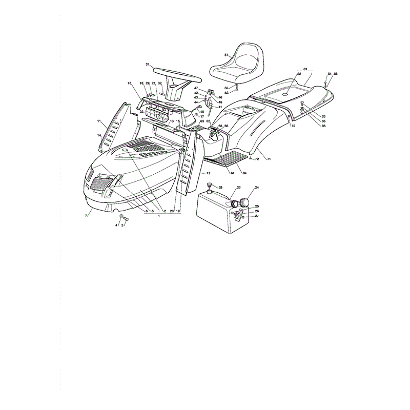 Mountfield 1440H Lawn Tractor (01-2001) Parts Diagram, Page 3