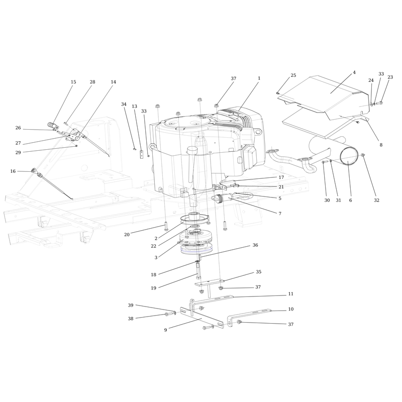 Oleo-Mac CHEYENNE (B&S) 92 4x4 Cat.2014 (CHEYENNE (B&S) 92 4x4 Cat. 2014) Parts Diagram, Engine