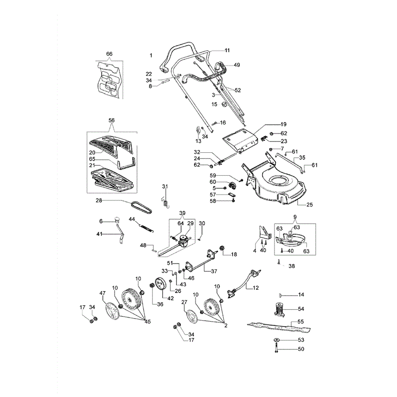 Efco LR 48 TBQ B&S Lawnmower (2009) Parts Diagram, Page 1
