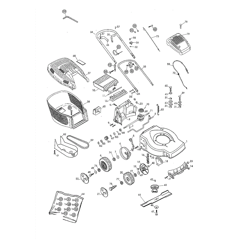 Mountfield 470SP (01-2002) Parts Diagram, Page 1
