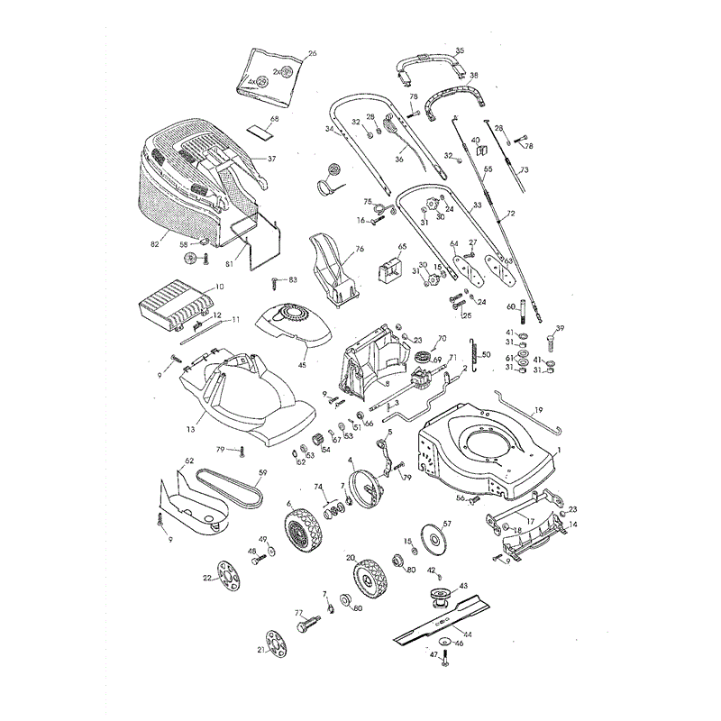 Mountfield 480TSP (01-2002) Parts Diagram, Page 1
