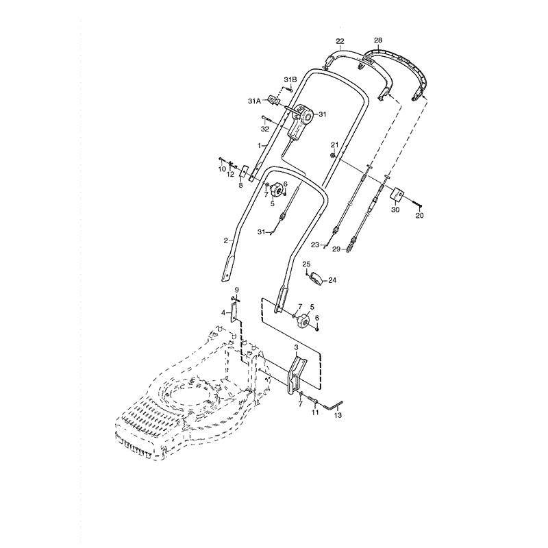 Mountfield 550R Petrol Lawnmower (01-2002) Parts Diagram, Page 2