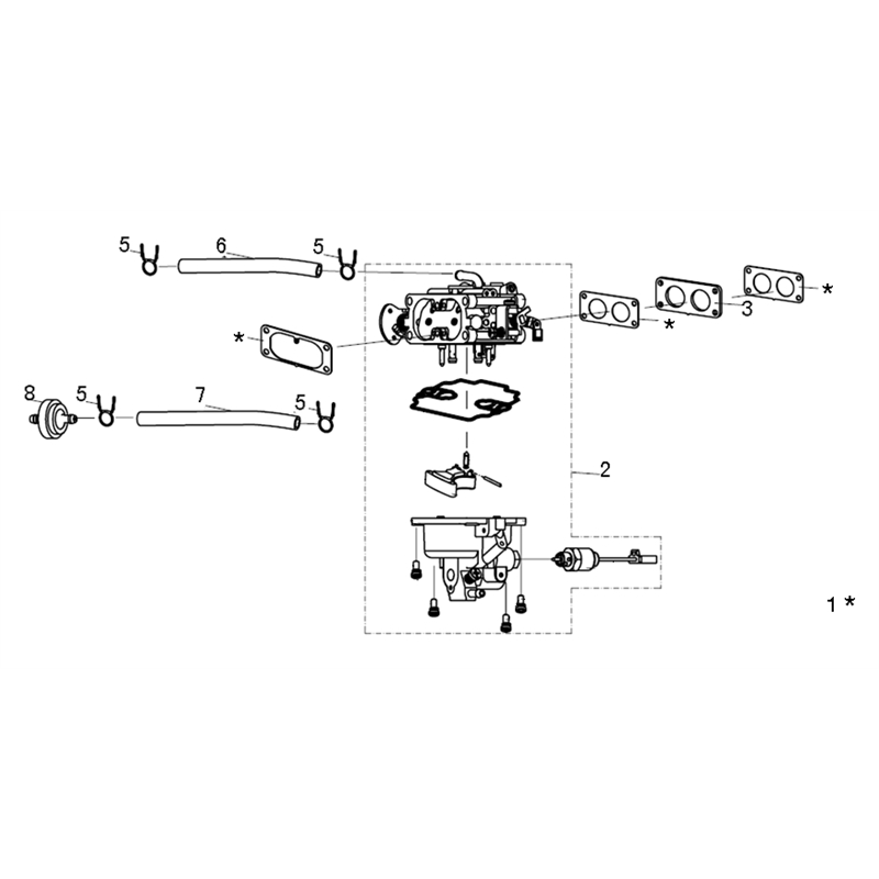 Oleo-Mac APACHE 92 EVO (K2400AVD V-Twin) Cat.2017 (APACHE 92 EVO (K2400AVD V-Twin) Cat.2017) Parts Diagram, Carburetor