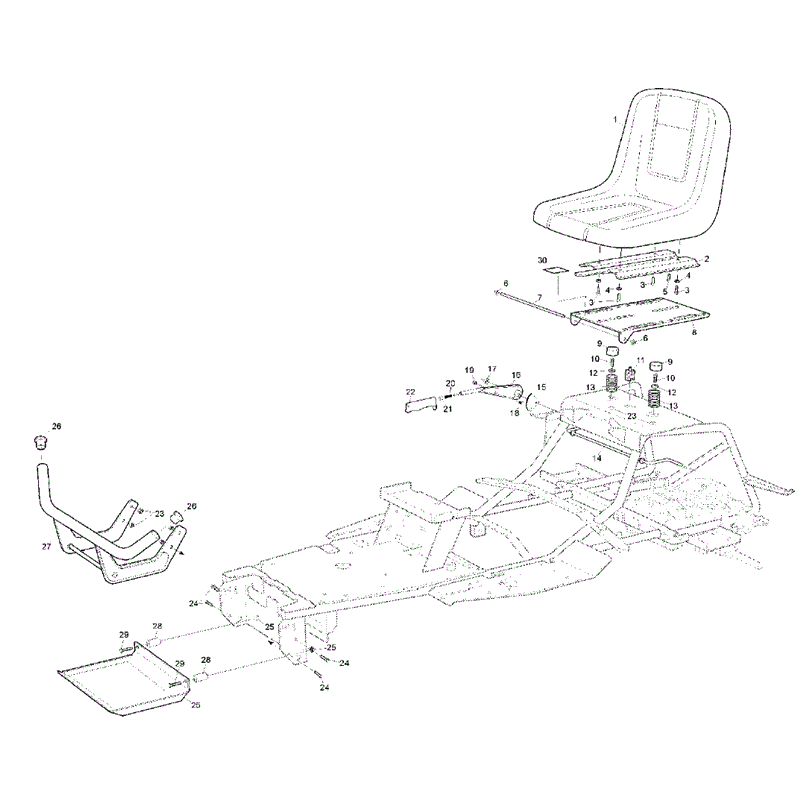 Hayter RS17/102H (17/40) (149A001001-149A099999) Parts Diagram, Seat Assembly