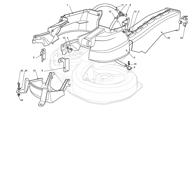 Mountfield 3600SH Lawn Tractor (2T0410383-M11 [2011-2018]) Parts Diagram, Guards And Conveyor