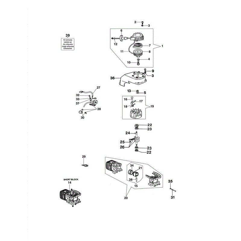 Efco TR1540 (2008) Parts Diagram, Page 1