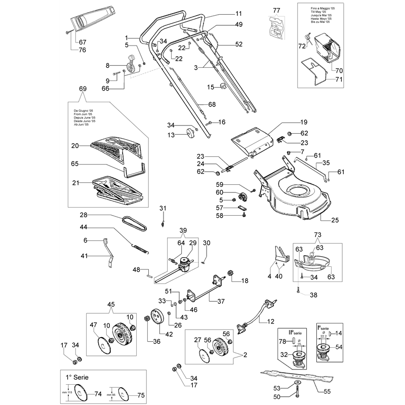 Oleo-Mac G 48 TH (G 48 TH) Parts Diagram, Illustrated parts list (From June 2007)