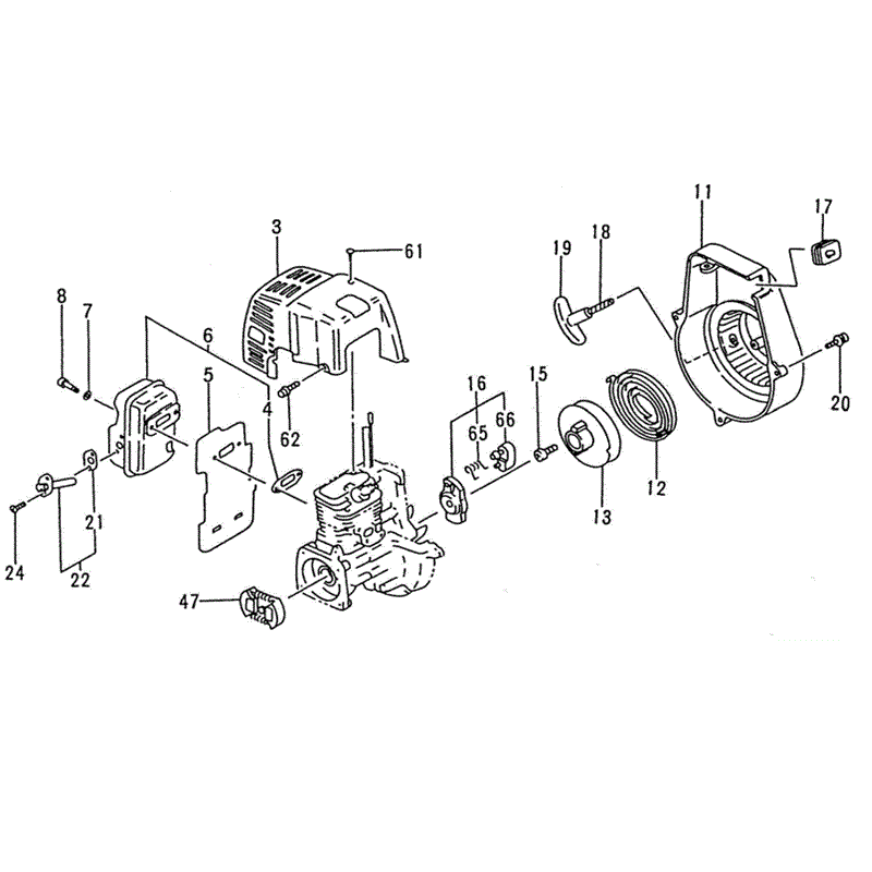 Tanaka THT-240-B (1626-H04) Parts Diagram, ENGINE-2