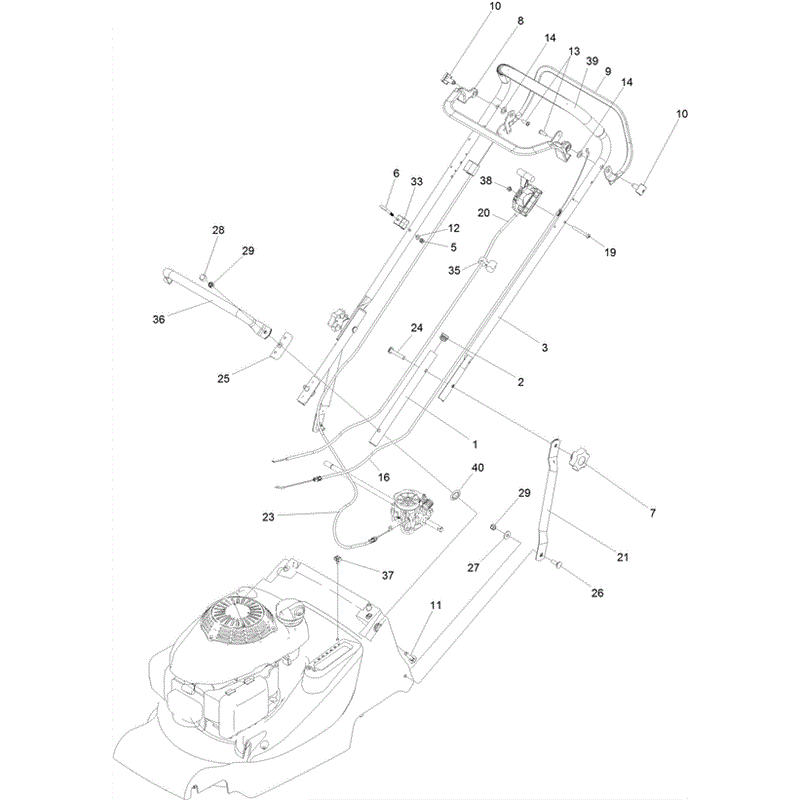 Hayter Harrier 41 Pro (379) Autodrive FS Lawnmower (379A 400000000 and up) Parts Diagram, Engine & Blade