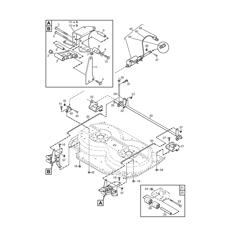 Stiga Park Mirage 5.0 (13-6090-11 [2011]) Parts Diagram, Cutting Plate Lifting_0