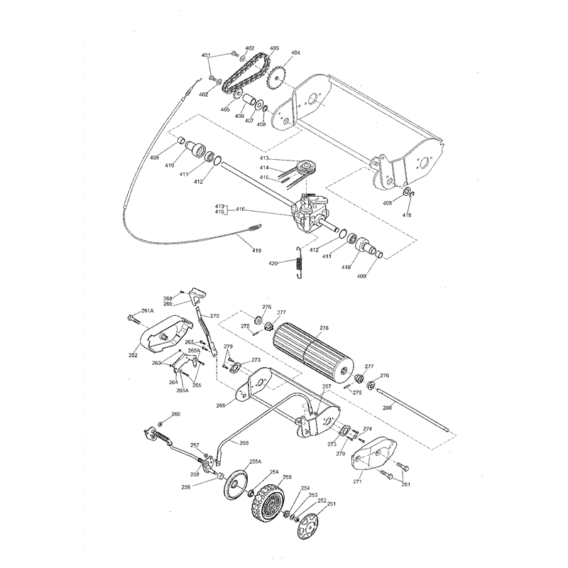 Mountfield 46RPD Petrol Lawnmower (01-2003) Parts Diagram, Page 1