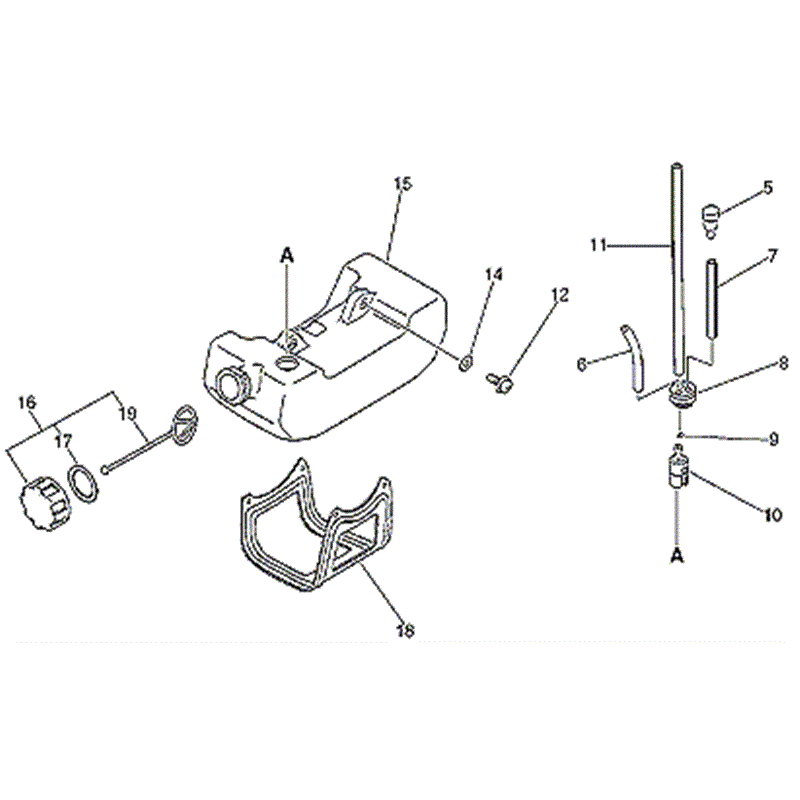 Echo SRM-2400 (SRM-2400) Parts Diagram, FUEL TANK