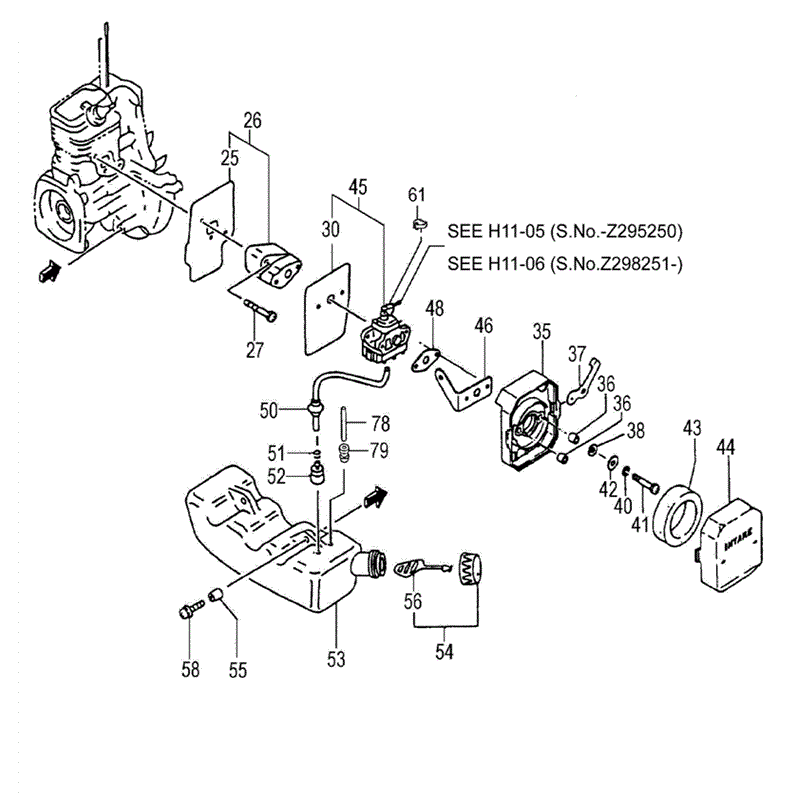 Tanaka THT-1800L-S (1629-H11) Parts Diagram, ENGINE-1 