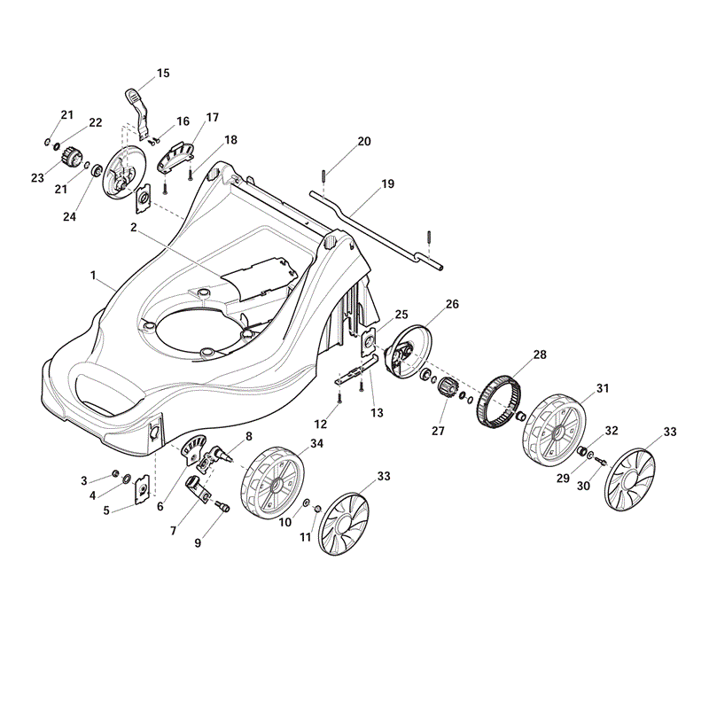 Mountfield SP414 (RS100 OHV) (2013) Parts Diagram, Page 1