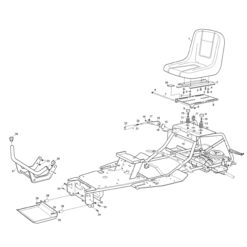 Hayter RS17/102H (17/40) (149C001001-149C099999) Parts Diagram, Seat Assembly