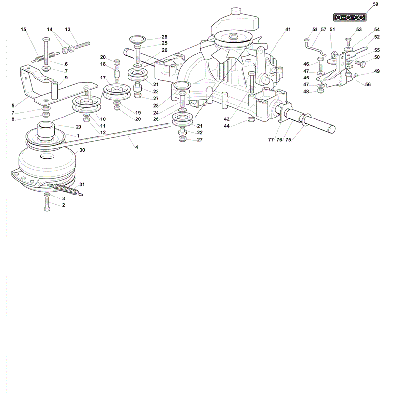 Castel / Twincut / Lawnking XT175HD (2012) Parts Diagram, Transmission