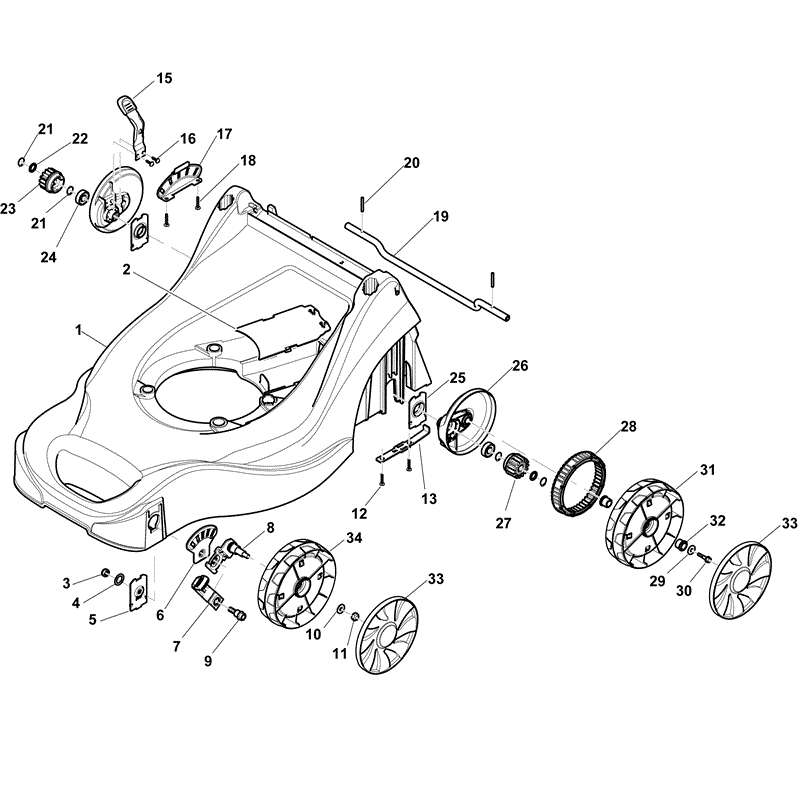 Mountfield SP414 (RS100 OHV) (2012) Parts Diagram, Page 1