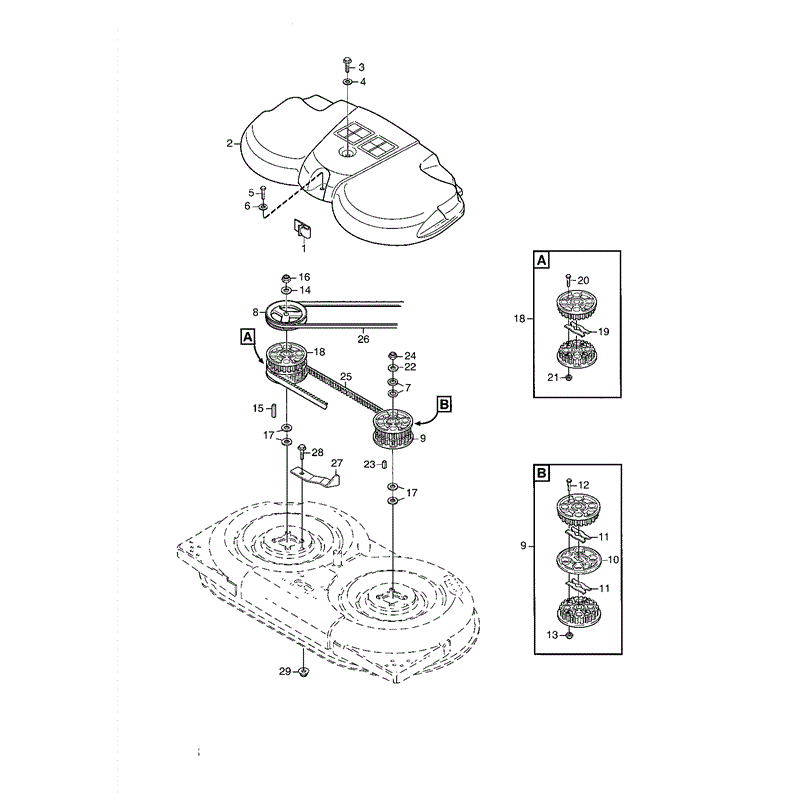 Mountfield 2105M Lawn Tractor (01-2005) Parts Diagram, Page 13
