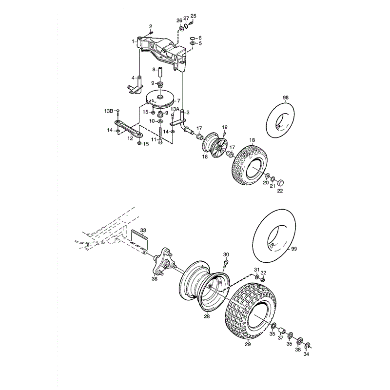Mountfield 2105M Lawn Tractor (01-2005) Parts Diagram, Page 21