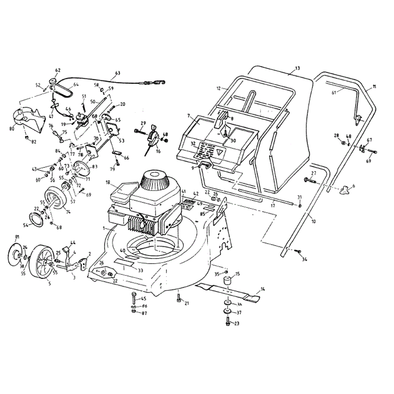 Mountfield Laser/Mascot (MP85303-04-06-12) Parts Diagram, Page 1