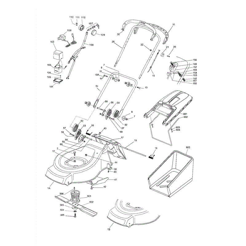 Mountfield 46PDES (01-2005) Parts Diagram, Page 1