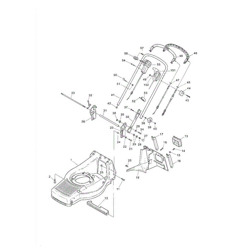 Mountfield 480RES Petrol Lawnmower (01-2005) Parts Diagram, Page 2