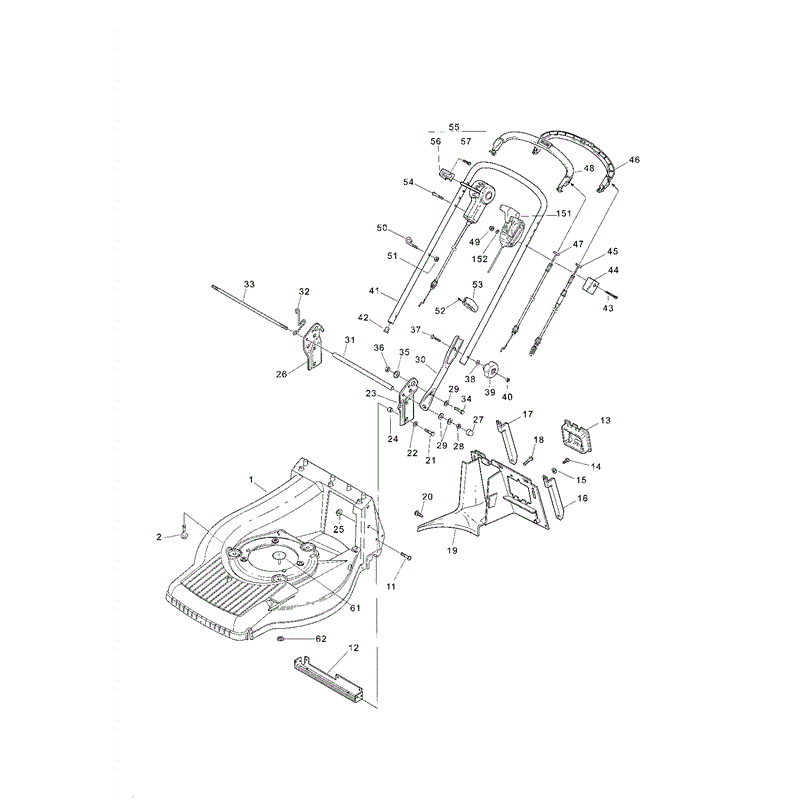 Mountfield 550RES Petrol Lawnmower (01-2005) Parts Diagram, Page 2