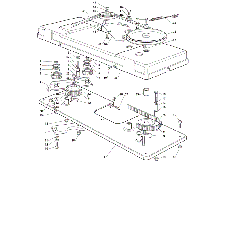 Castel / Twincut / Lawnking PT135HD (2012) Parts Diagram, Blades Engagement