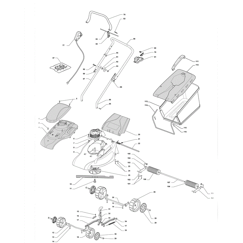 Mountfield EL3900R (2008) Parts Diagram, Page 1