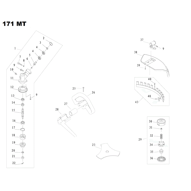 Mitox 271-MT (271-MT) Parts Diagram, Brushcutter Assembly