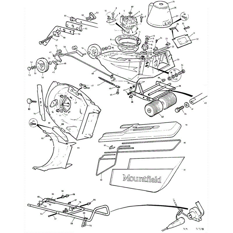 Mountfield Empress Electric (MP838) Parts Diagram, Page 1