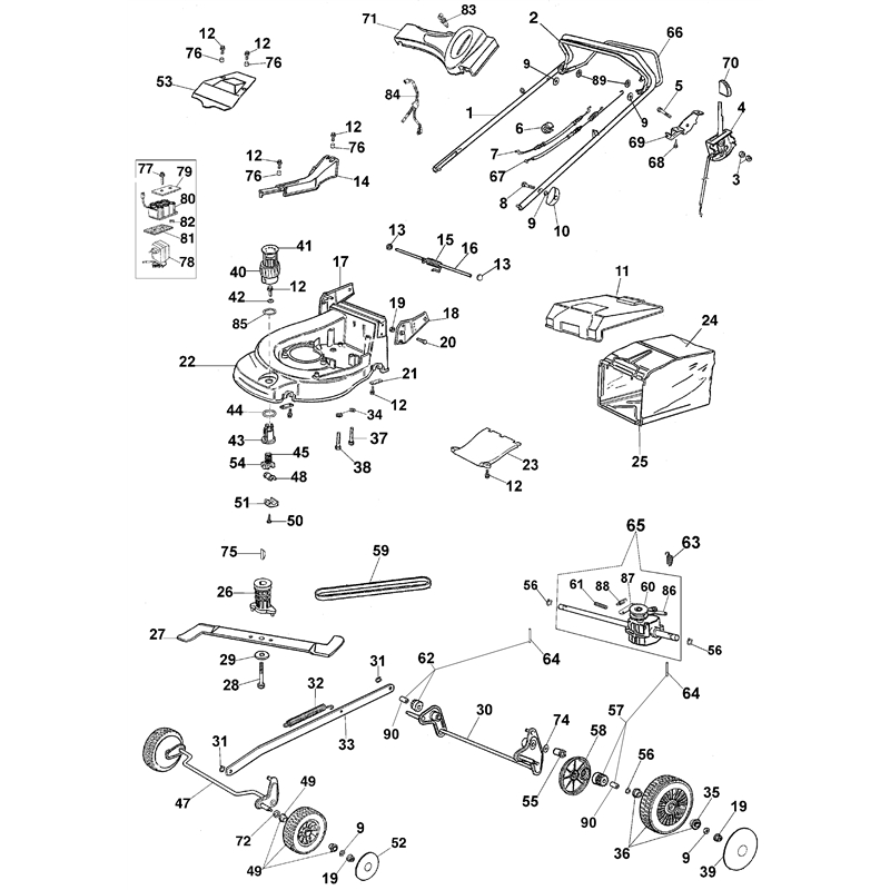 Oleo-Mac MAX 53 TBXE (MAX 53 TBXE) Parts Diagram, Complete illustrated parts list